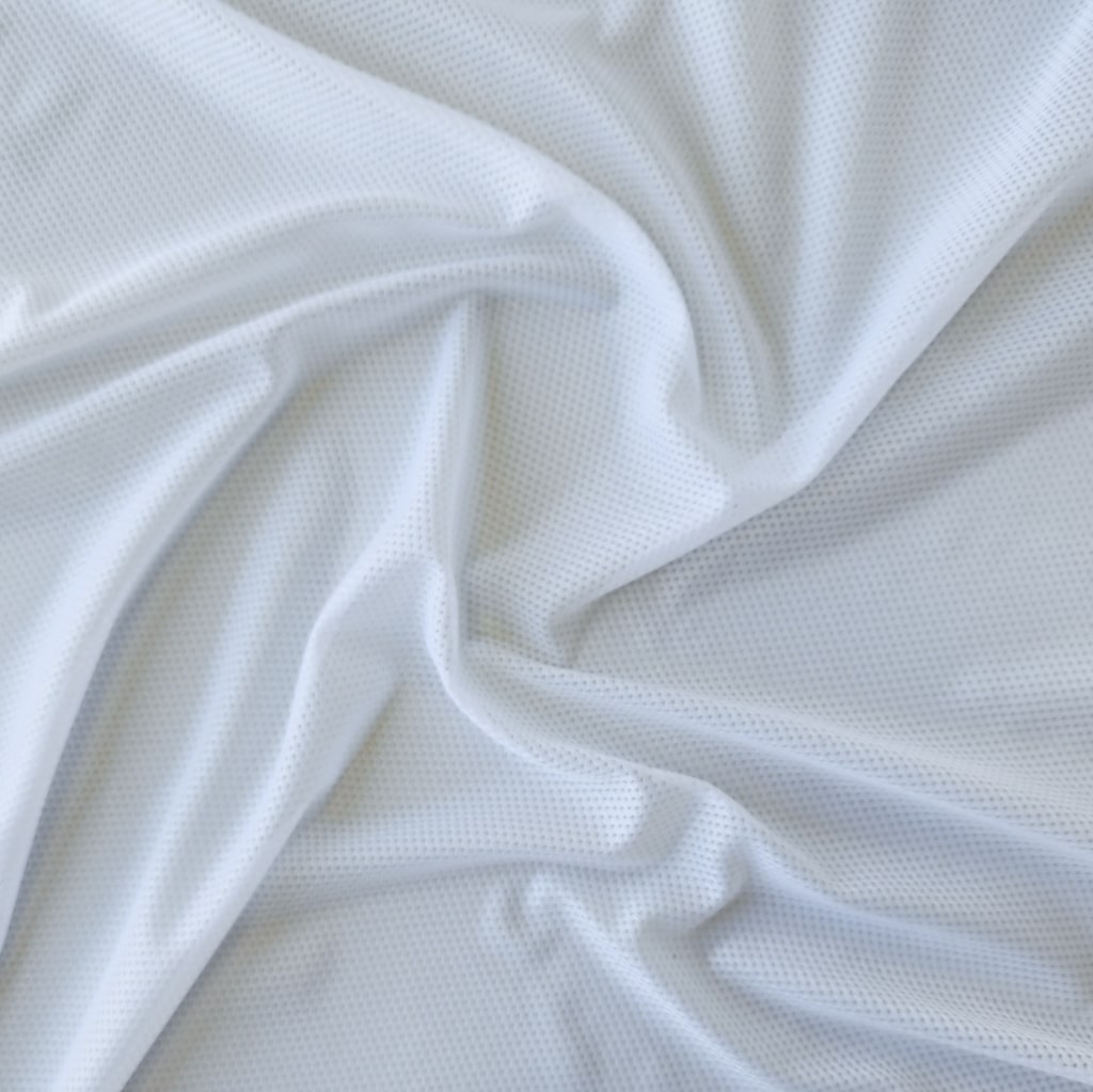 Bullet Mesh Fabric - White