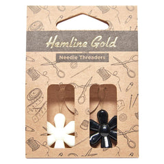 HEMLINE GOLD | Enfileur d'aiguille en fleurs | Paquet de 2