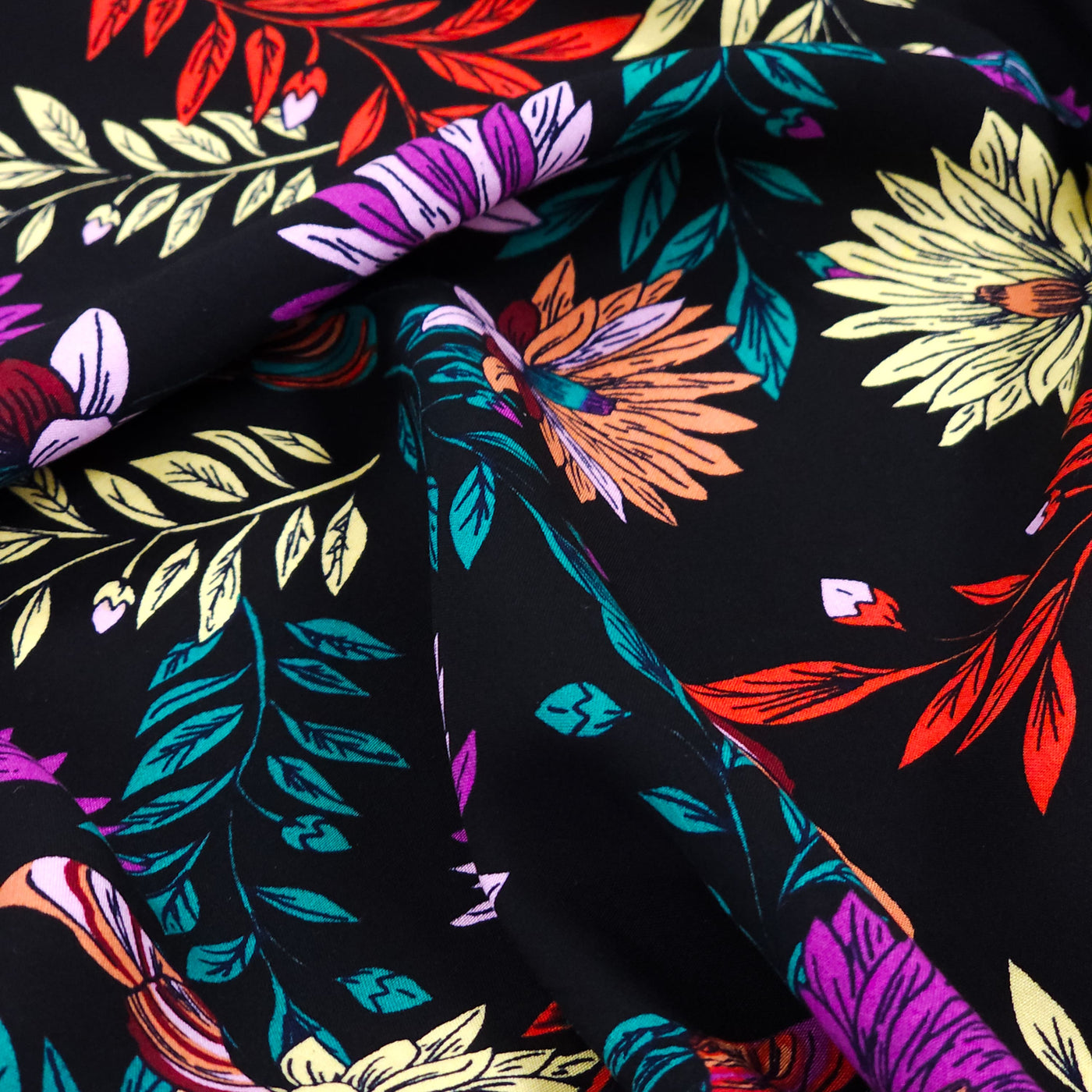 Rayon Challis | Colorful Flowers