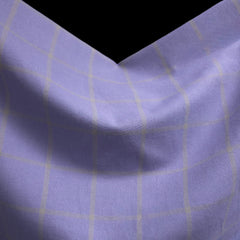 Premium Cotton Flannel Fabric | Lavender & Gray Windowpane Plaid