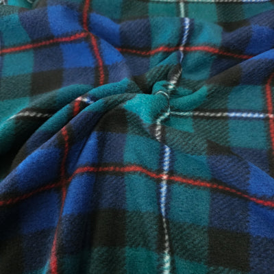 Micro Polar Fleece | Plaid | Green & Blue