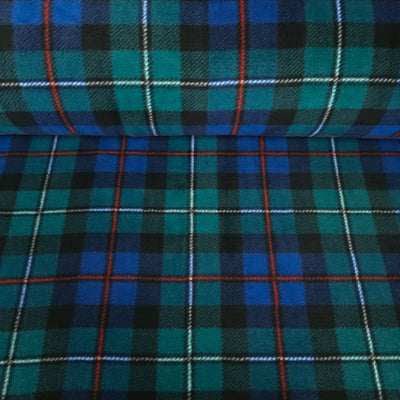 Micro Polar Fleece | Plaid | Green & Blue