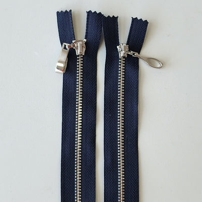 KKF Non Separating Nickel Zipper #3 | 7" / 18 cm | Navy