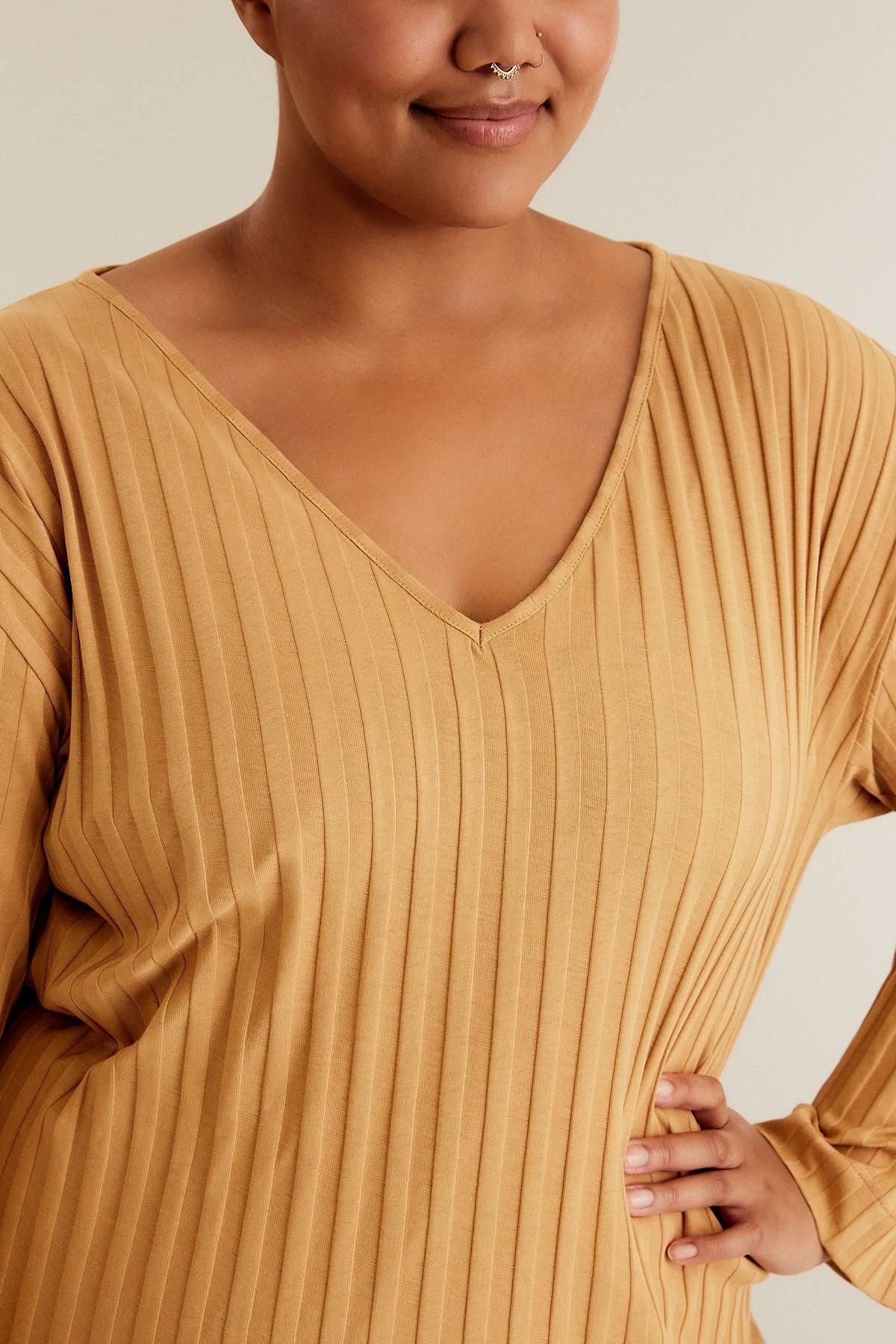 PDF Sewing Pattern | Olo Funnel Neck Tee &amp; V-Neck Tee | Named Clothing