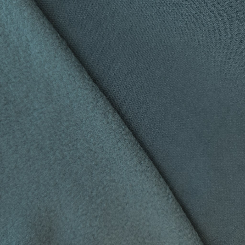 Organic Fleece Fabric - Steel Blue