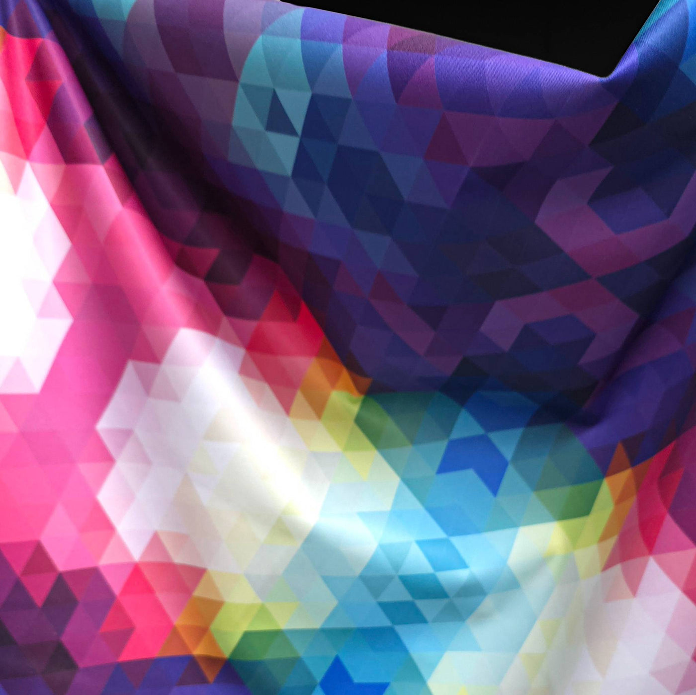 Pul | Waterproof Fabric | Rainbow Geometric Triangles