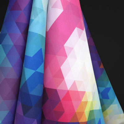 Pul | Waterproof Fabric | Rainbow Geometric Triangles