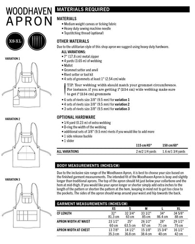 PDF Sewing Pattern | Woodhaven Apron | Thread Theory