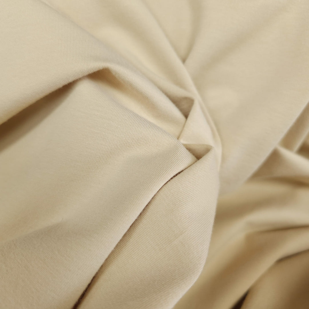 Tissu Jersey Coton Doux Motif Plumes Blanches Sur Fond Turquoise - Coupon 1 M X 1.6 M, Idéal Couture