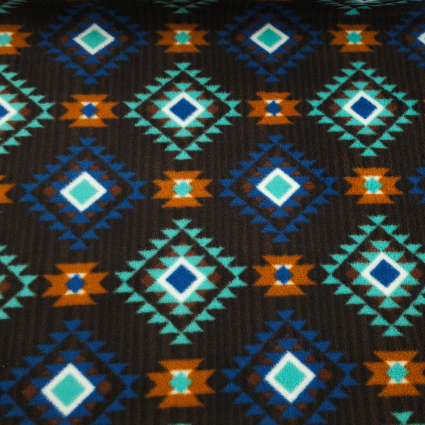 Polar Fleece | Aztec | Blue, Turquoise & Caramel