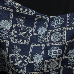 Embroidered Tencel Denim | Blue