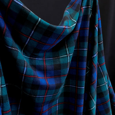 Micro Polar Fleece | Plaid | Green & Blue