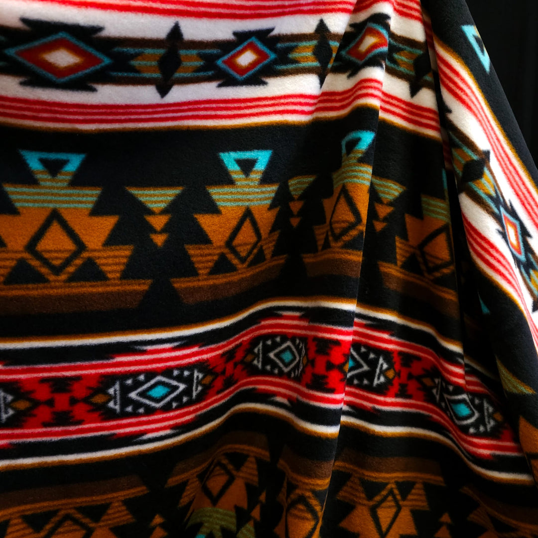 Cozy Stylish Polar Fleece Fabric Aztec Print – Shop Soft, Warm