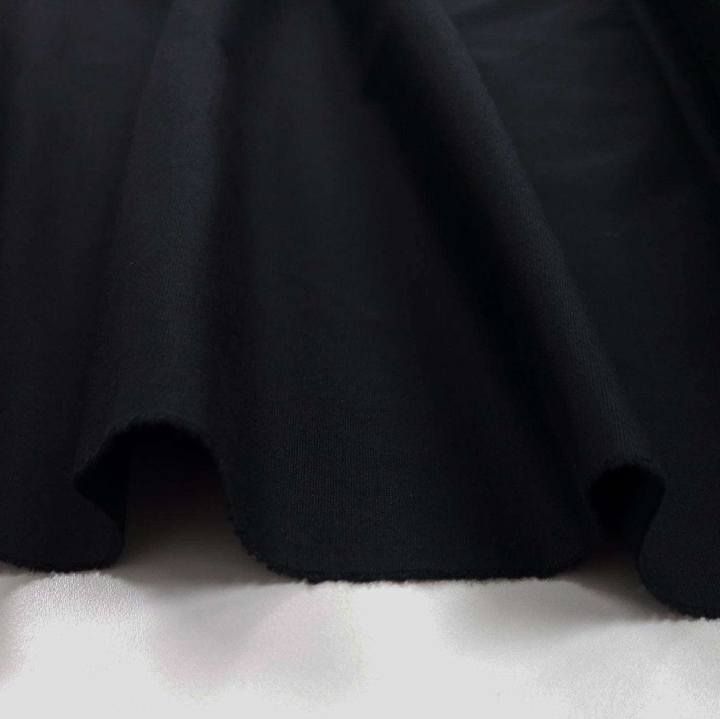 30S 280GSM Black Spandex Solid Knitted TR Ponte Roma Fabric in