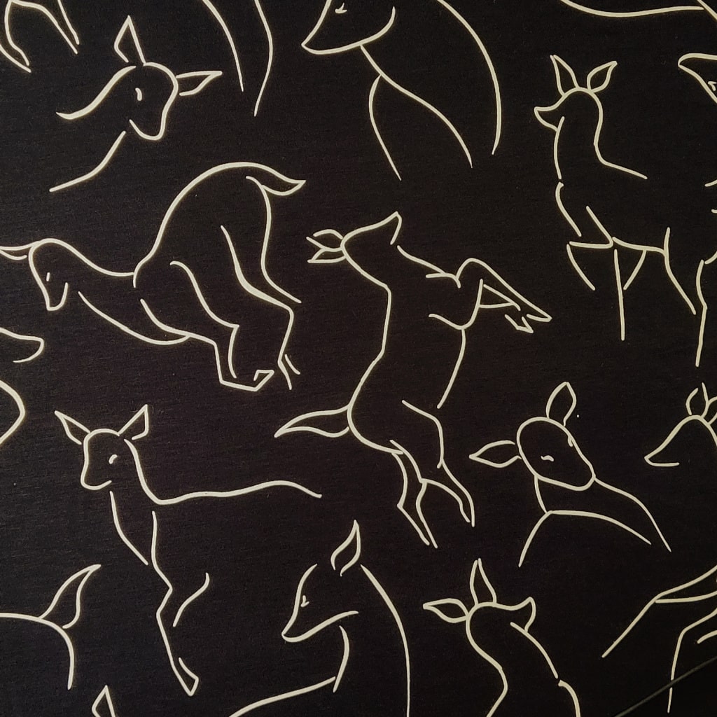 Rayon Jersey Fabric- Deer