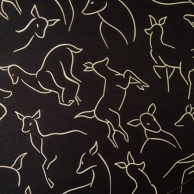 Rayon Jersey Fabric- Deer