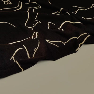 Rayon Jersey Fabric - Deer