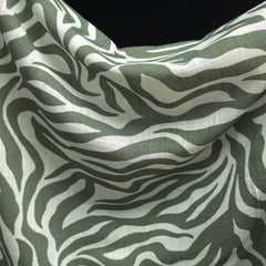 Rayon Linen Slub Fabric | Zebra Print