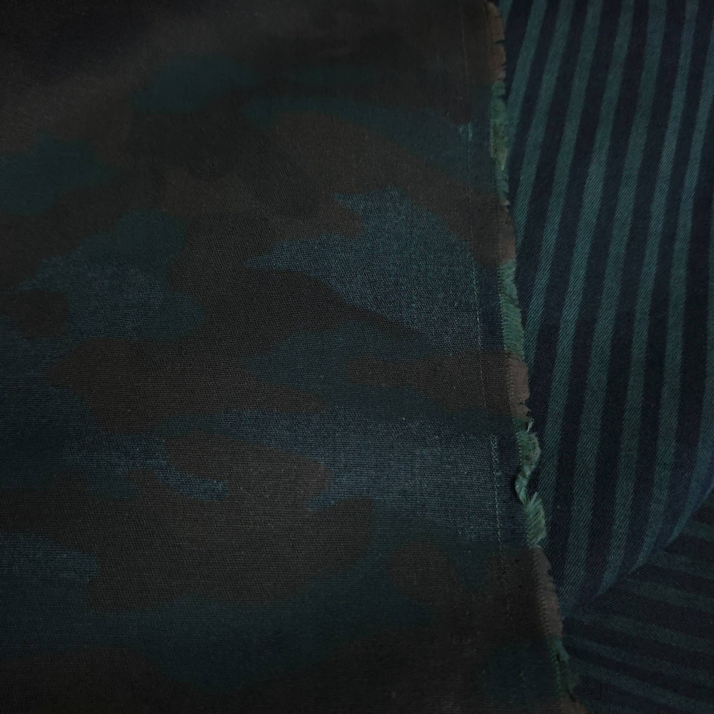 Reversible Stripe &amp; Camo Cotton