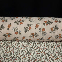 Reversible Quilted Double Gauze Cotton | Lina & Madeleine | Latte & Ecru