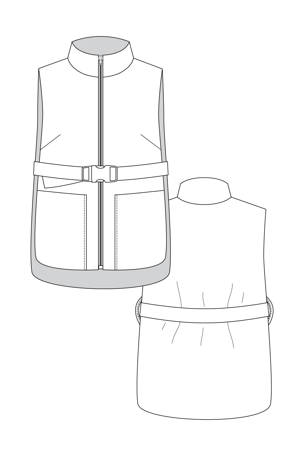 PDF Sewing Pattern | Saana puffer vest | Named Cloting