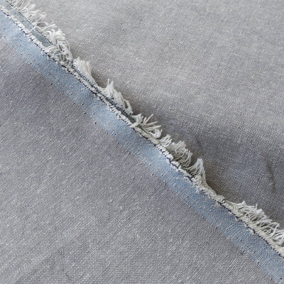 Essex Yarn Dyed Linen & Cotton Blend | Steel | 136 cm | END OF ROLL