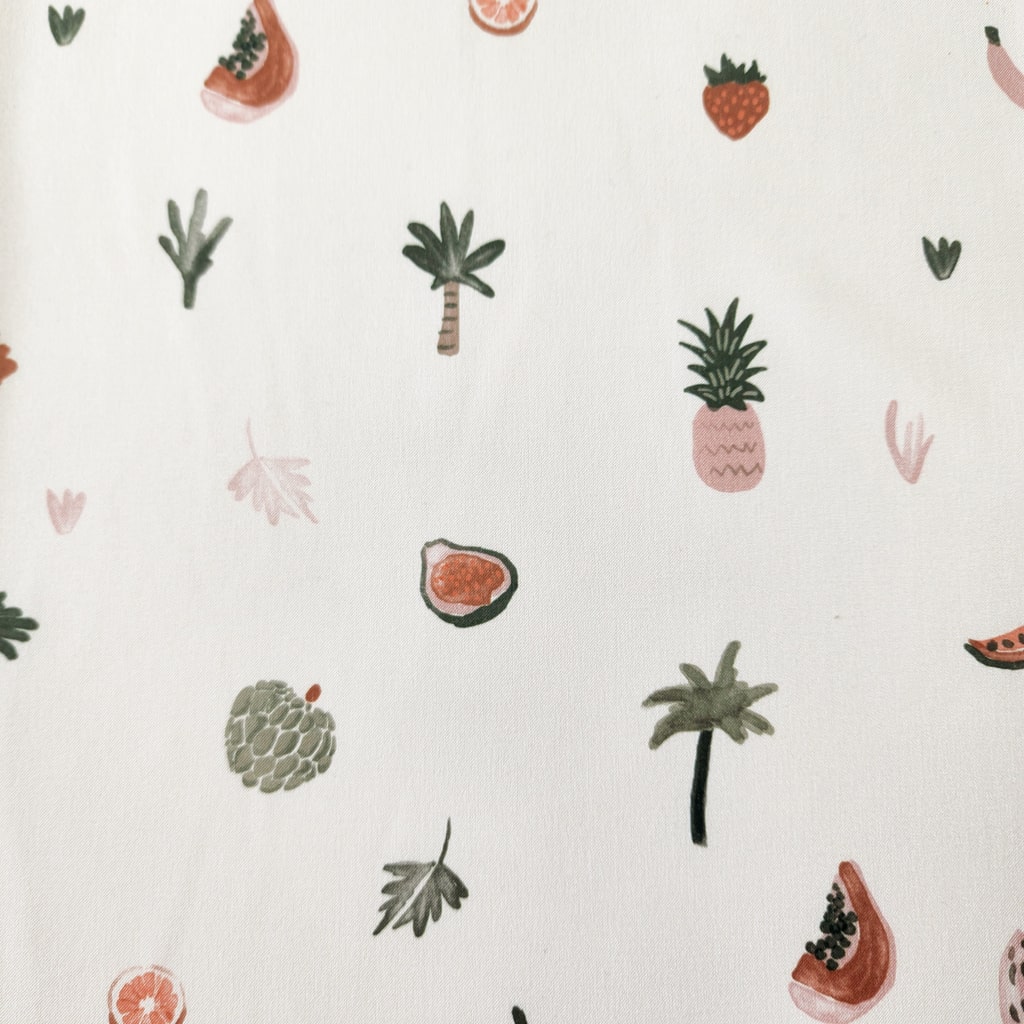 Stretch Crepe Fabric - Fruity Print