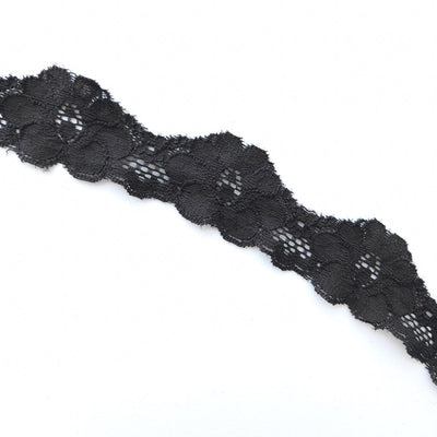 Black with pink stretch lace trimming - Lace To Love