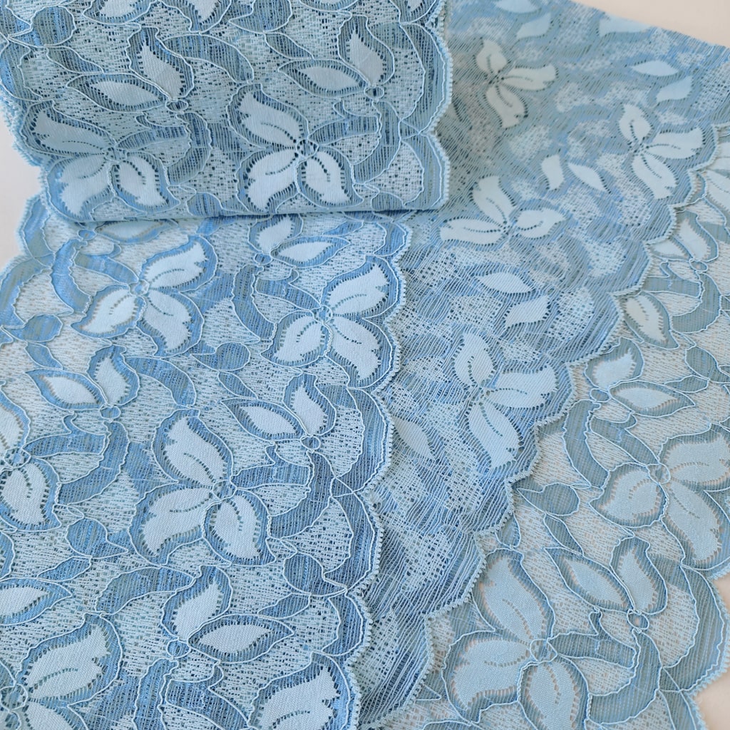 Stretch Lace Ribbon in Blue