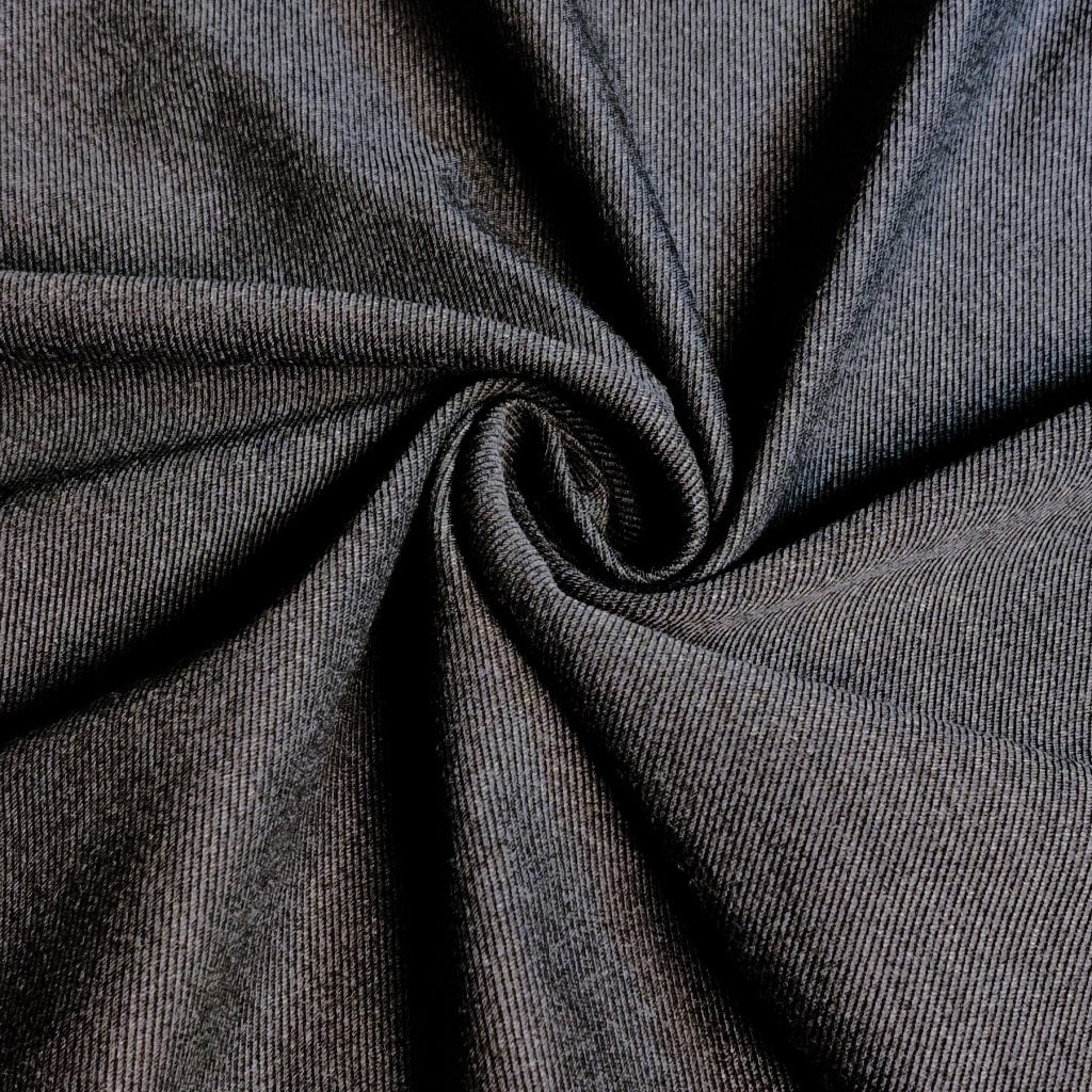 Stretch Twill - Nylon and Viscose Blend | Charcoal | 50 cm | END OF ROLL