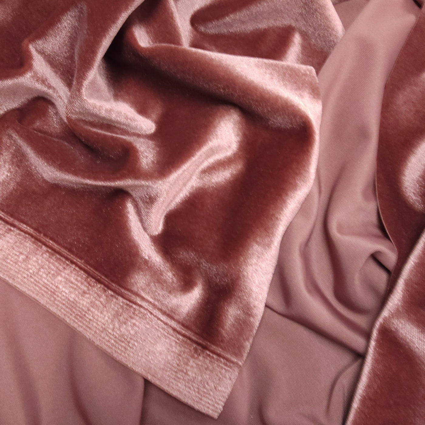 Streth Velour - Dusty Pink 