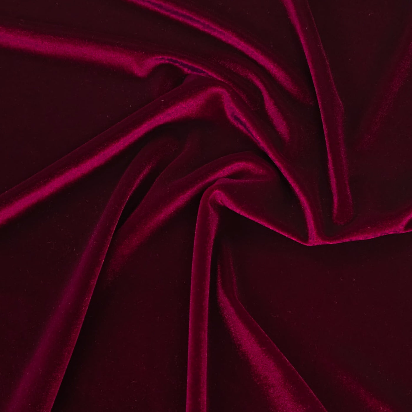 Stretch Velour Fabric | Burgundy