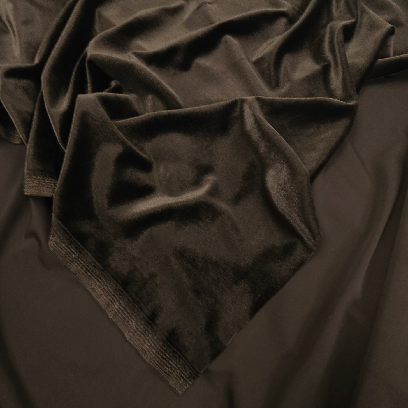 Stretch velour - Dark Taupe