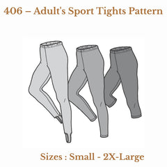 PDF SEWING PATTERN | Adult's Sport Tights | UNISEX | The Green Pepper