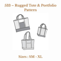 PDF SEWING PATTERN | Rugged Tote & Portfolio | The Green Pepper