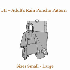 PDF SEWING PATTERN | Adult's Rain Poncho | The Green Pepper