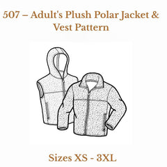 PDF SEWING PATTERN | Adult's Plush Polar Jacket & Vest | The Green Pepper