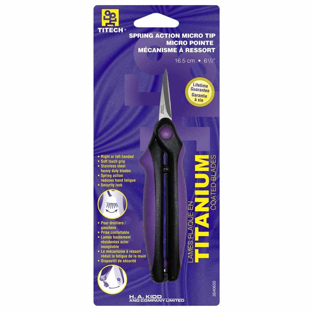 TITECH Micro Tip Spring Action Scissors | 16.5cm (61⁄2″)