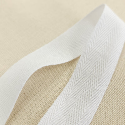 Cotton Twill Tape - White | 25 mm
