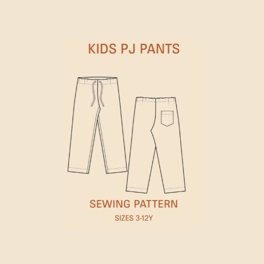 PDF Sewing Pattern | Kids Pajama Pants | Wardrobe by Me