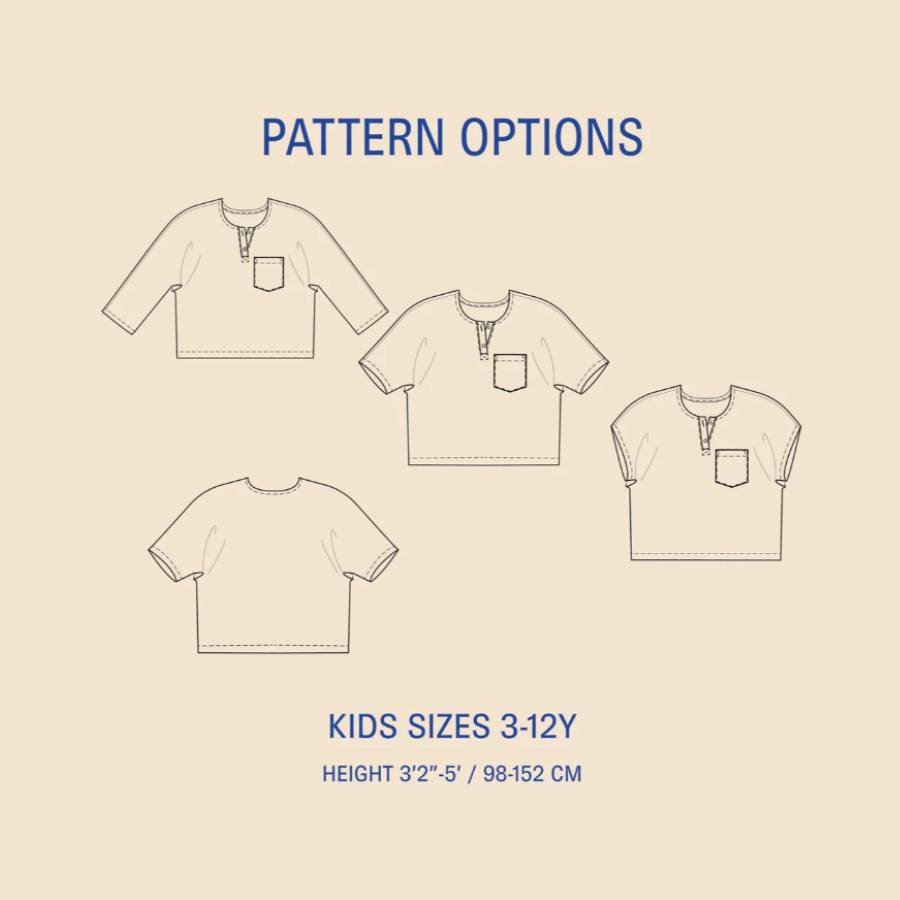 PDF Sewing Pattern | Kids Una Shirt | Wardrobe by Me