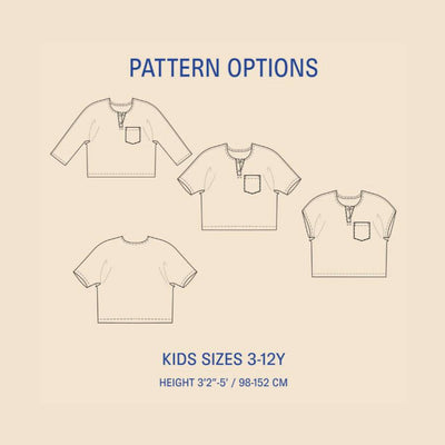 PDF Sewing Pattern | Kids Una Shirt | Wardrobe by Me