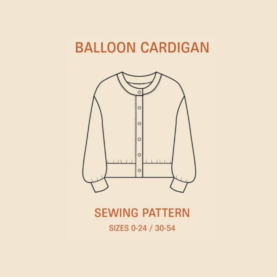 PDF Sewing Pattern | Balloon Cardigan | Wardrobe by Me