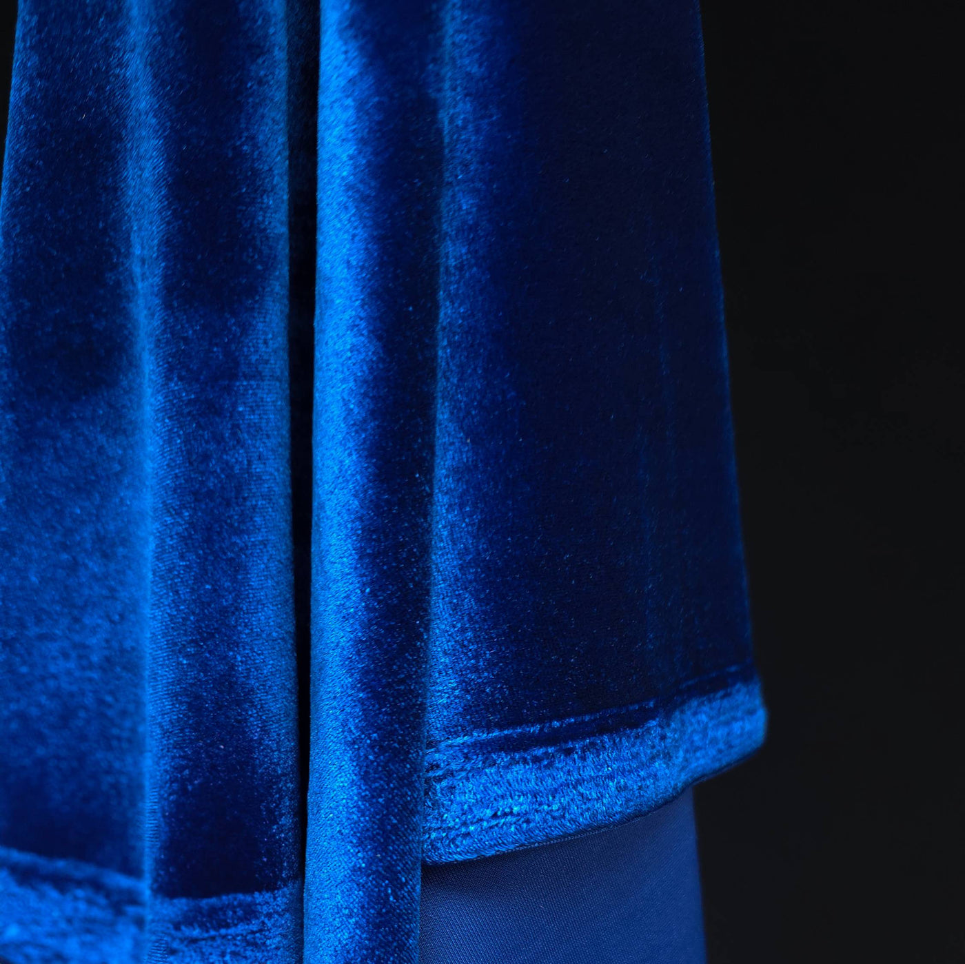 Stretch Velour - Sapphire Blue