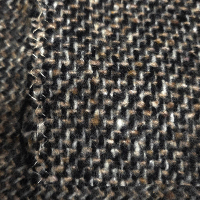 Pure Virgin Wool | Tweed | Black & Brown