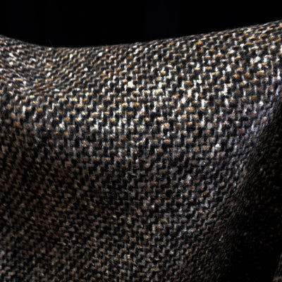 Pure Virgin Wool | Tweed | Black & Brown