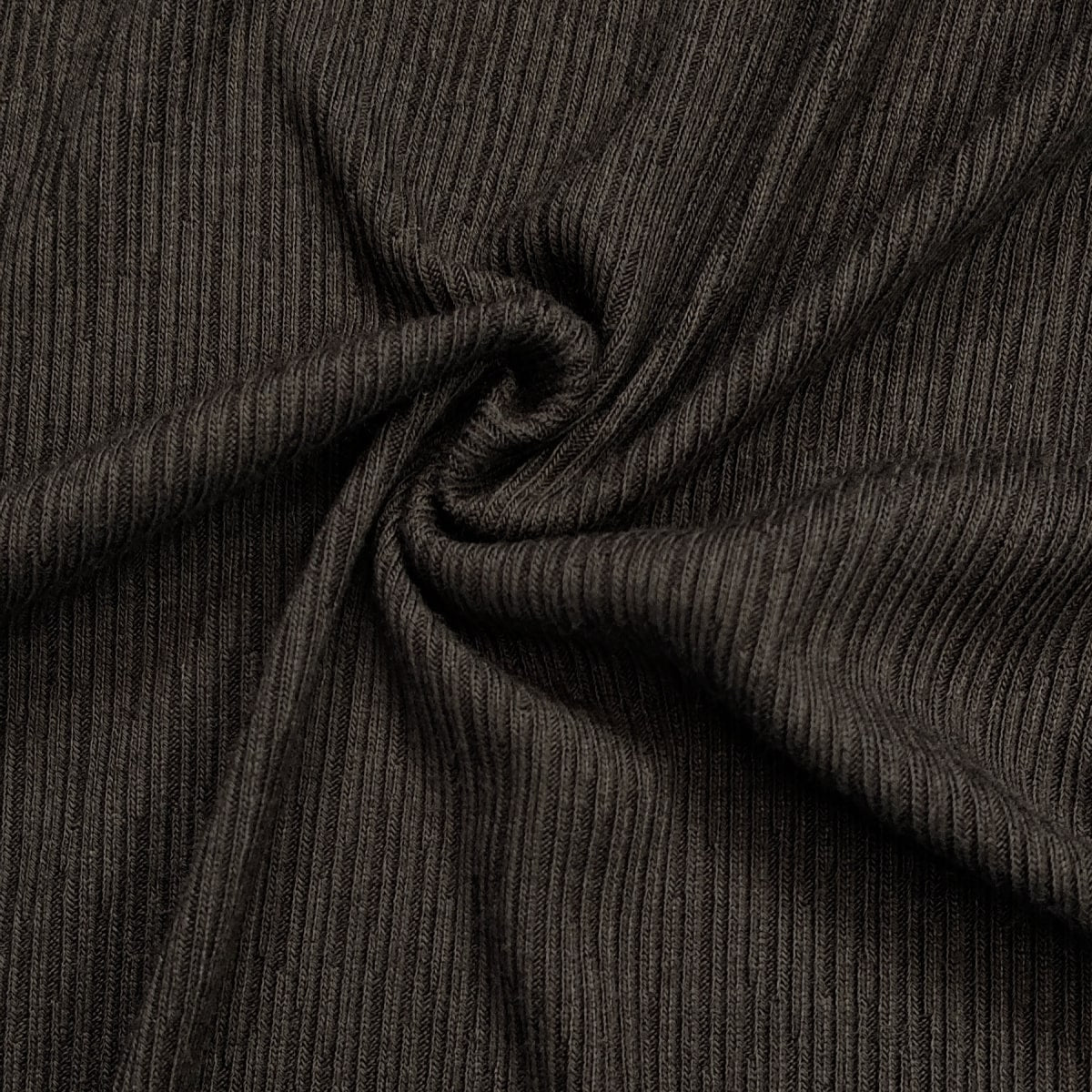 Viscose Rib Knit Jersey | Eve Gravel Deadstock | Black | 120 cm | END OF ROLL