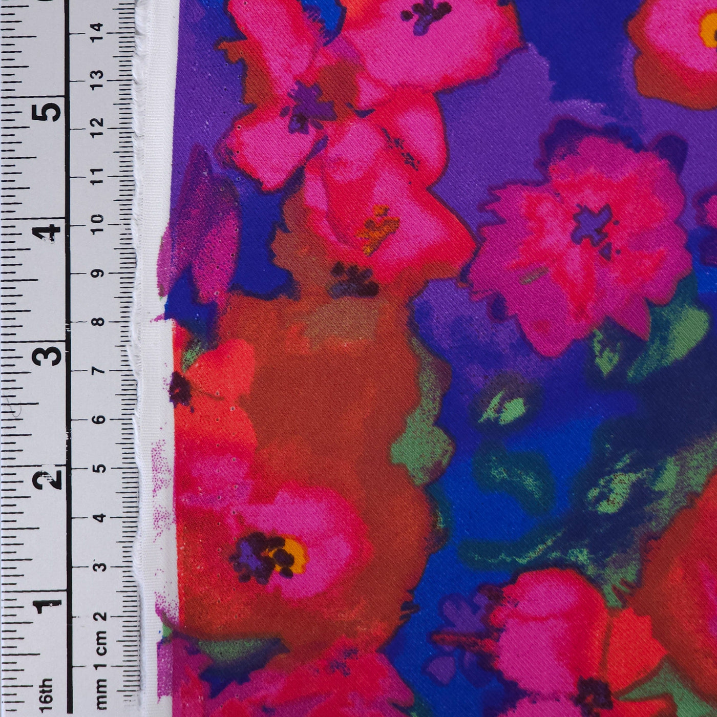Rayon Twill Print | Fuschia Flowers