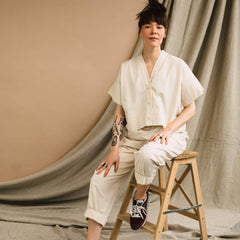 PATRON DE COUTURE PDF | Chemise courte zéro déchet | Birgitta Helmersson | A4 SEULEMENT