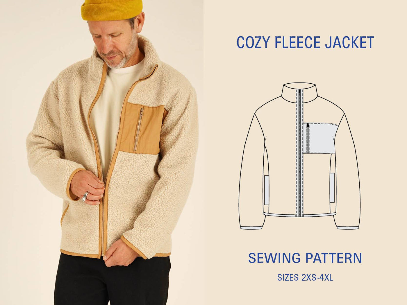 PDF Sewing Pattern | Cozy Fleece Jacket | Wardrobe by me